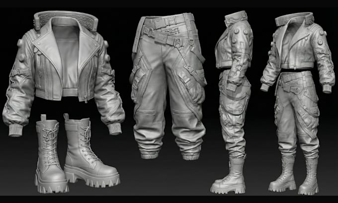 create realistic 3d second life clothing garment, mesh outfits, and 3d rigging