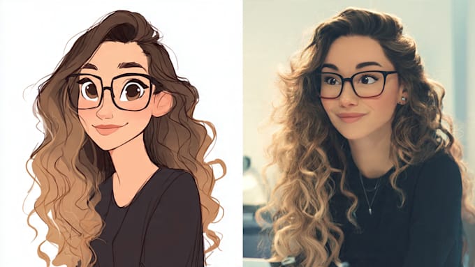 do disney style cartoon portrait