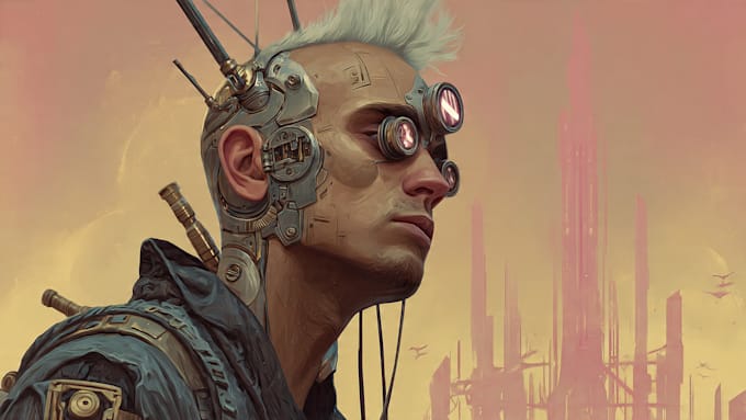 design stunning sci fi portrait art