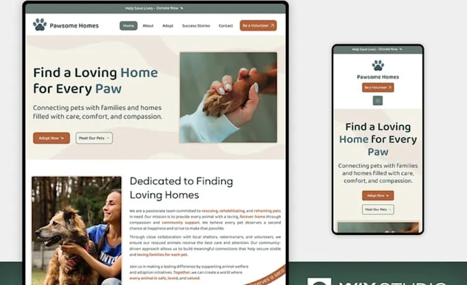 create wix programing website pet care website with wix