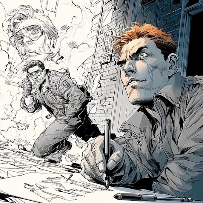 comic book illustration with comic book illustrator