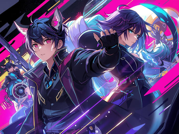 design professional anime or gaming youtube banner