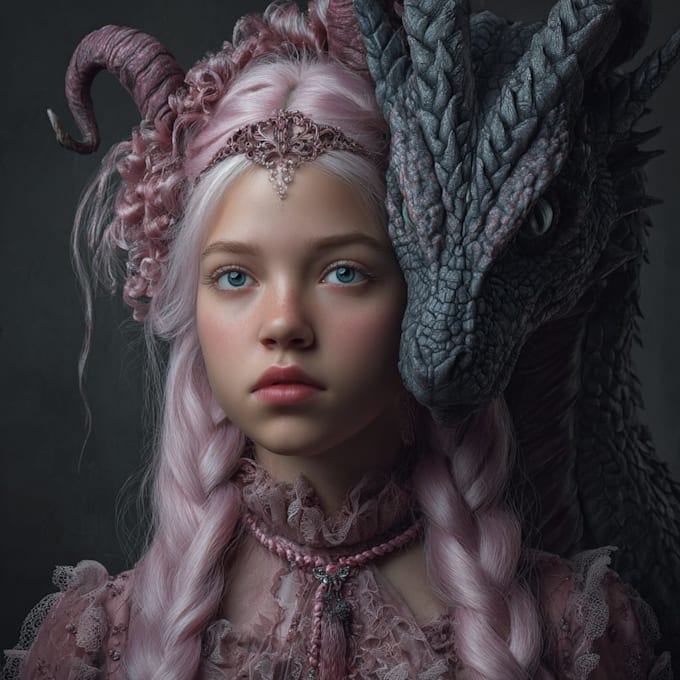 paint a dark fantasy portrait
