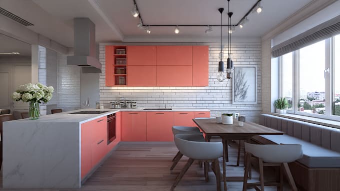 do interior design living room, bedroom, kitchen design