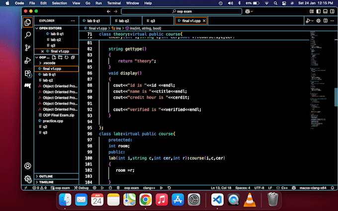 make java cpp and oop mini console base project