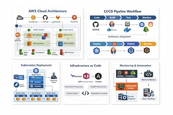 provide devops services using AWS docker kubernetes ci cd