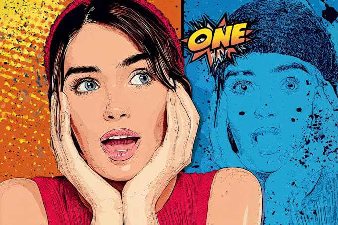draw pop art in retro comic style