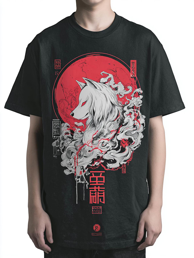 create a japanese t shirt illustration