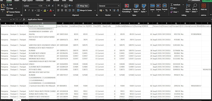clean, format, merge, split excel data
