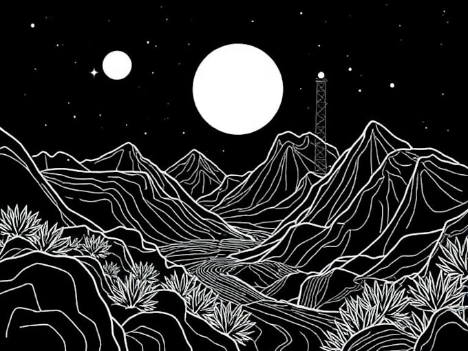draw vector line art illustration