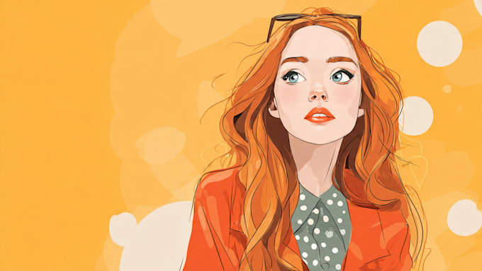 draw cartoon vector portrait with your face