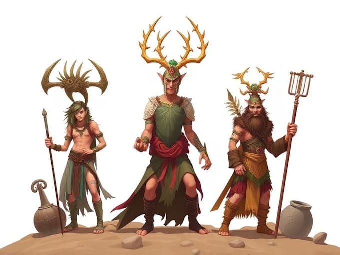 make characters desing prehispnic and mythology