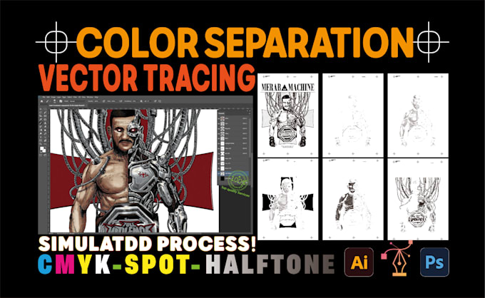 do vector tracing color separation as an expert