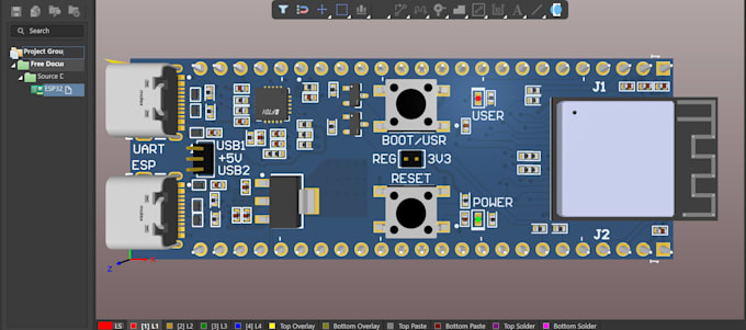 design a multi layer pcb in altium for your iot project