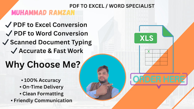 convert PDF to excel or word manually