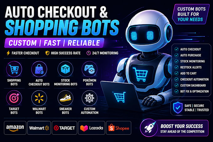 auto checkout bot sneaker bot auto purchase bot pokemon bot auto buying bot