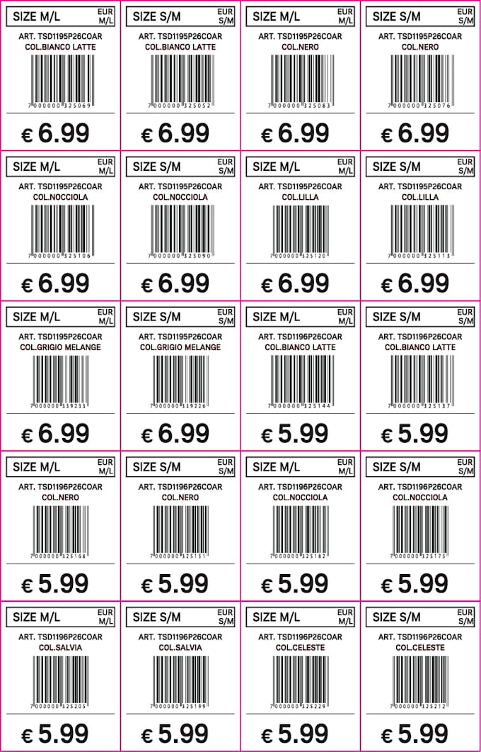 design print ready barcode and product label