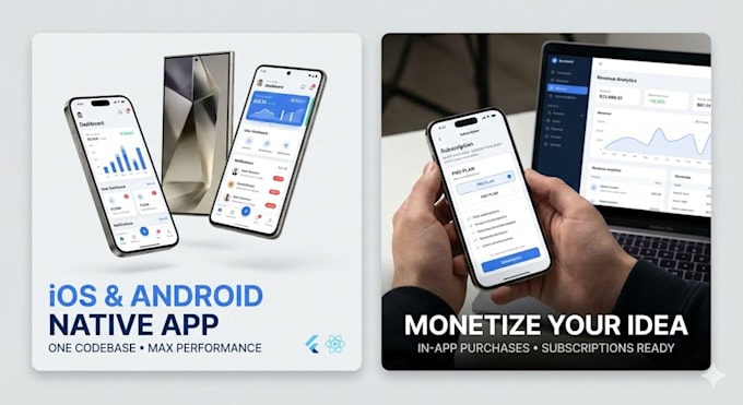 develop a cross platform mobile saas app for ios and android