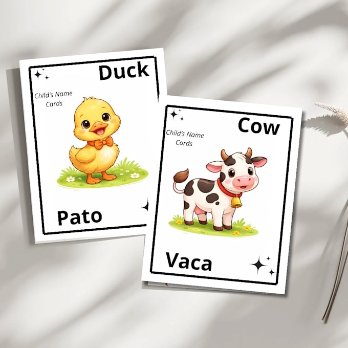 create printable animal flashcards for kids