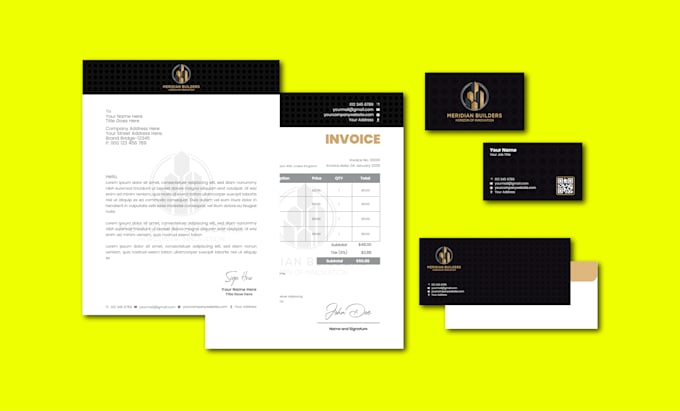 design a modern business card and full stationery branding