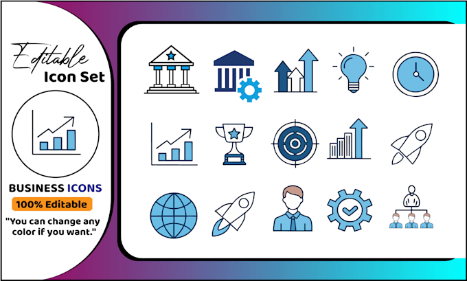 design professional marketing icon set for app website presentation