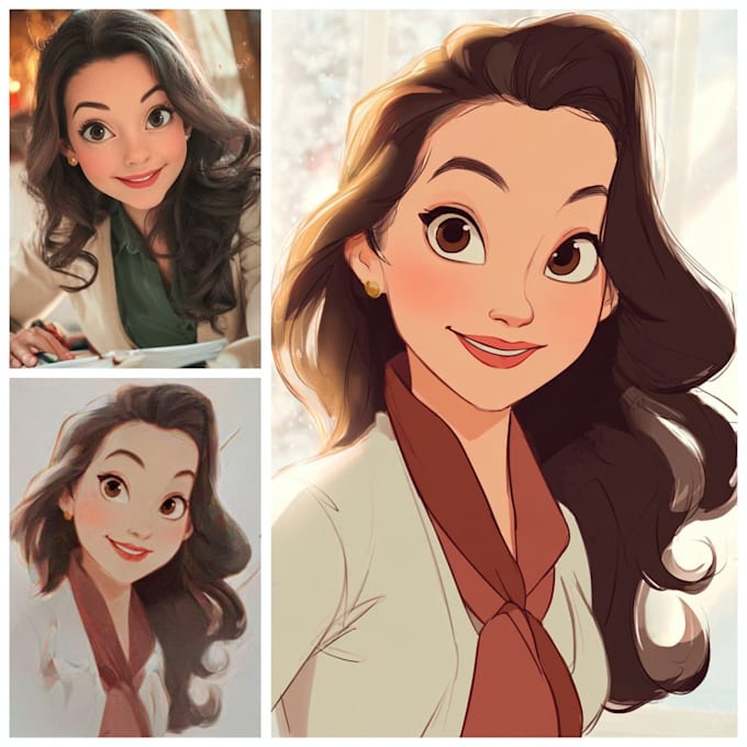 draw a disney style cartoon