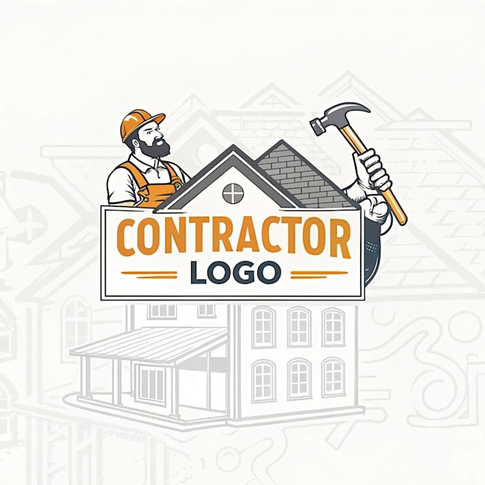 professional contractor and construction logo design