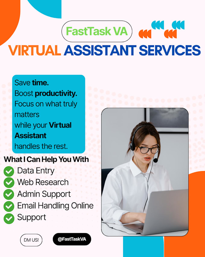 be your virtual assistant for data entry and online support