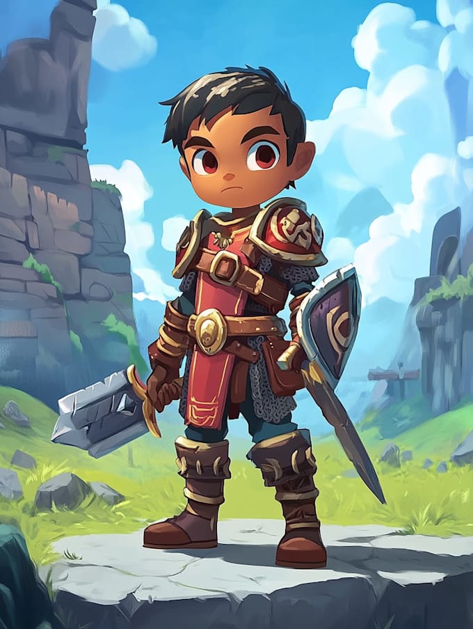 draw 2d game character or 2d game character