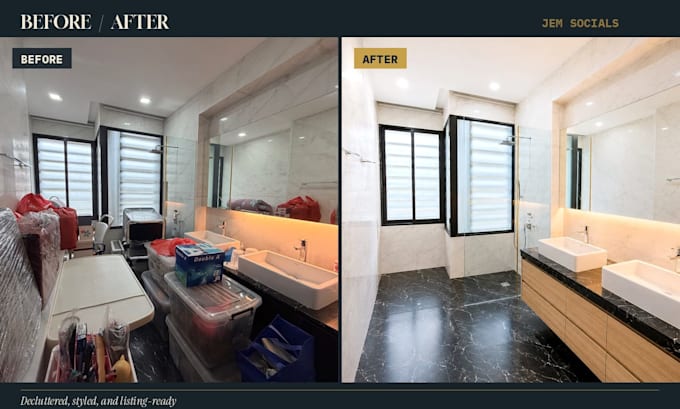 edit real estate photos, decluttering and enhancements