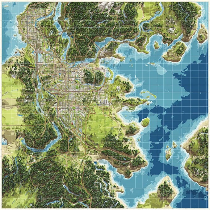 draw vector map in illustrator for you
