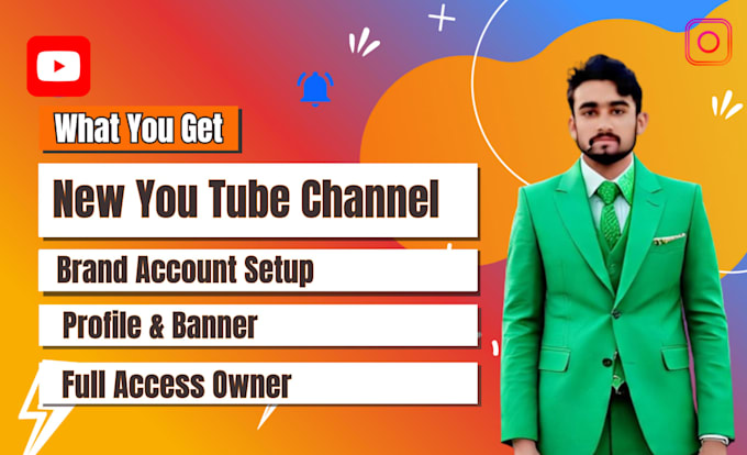 create and optimize youtube channel with logo,banner, intro,SEO and monetization