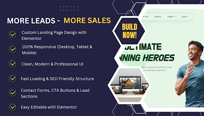 Design a high converting landing page in wordpress using elementor pro ...