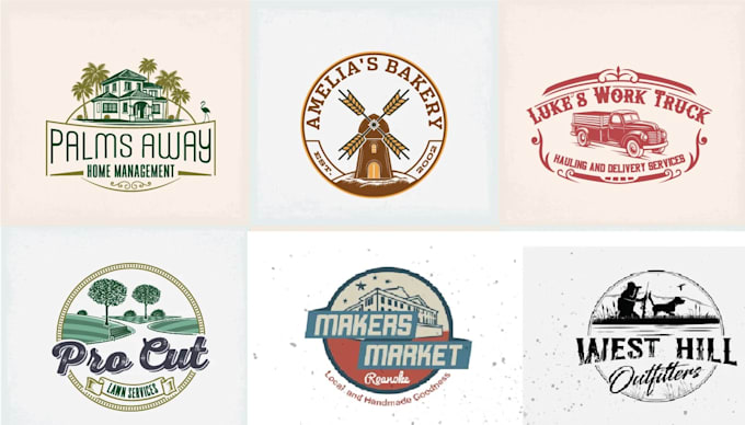 create a unique hand drawn vintage retro logo design