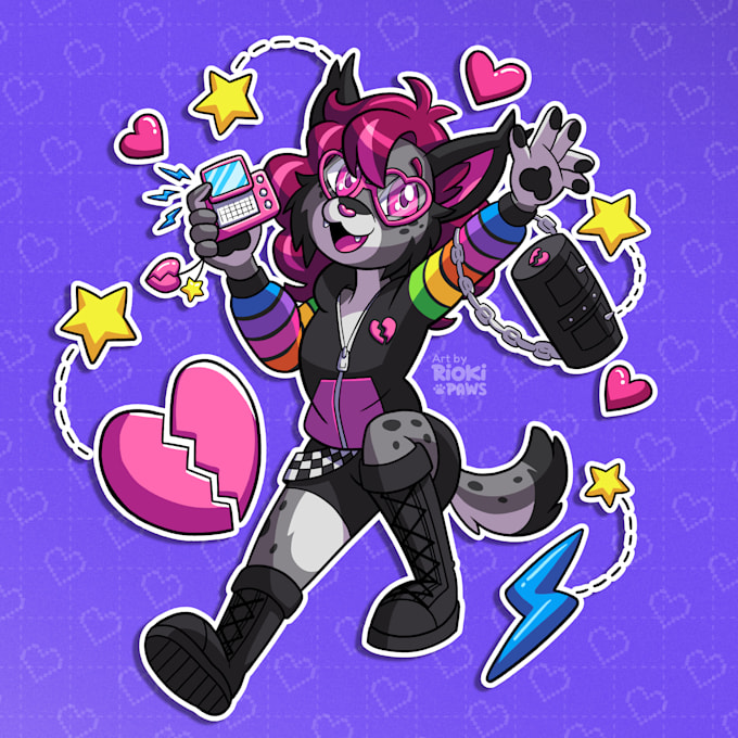 draw a cute furry illustration