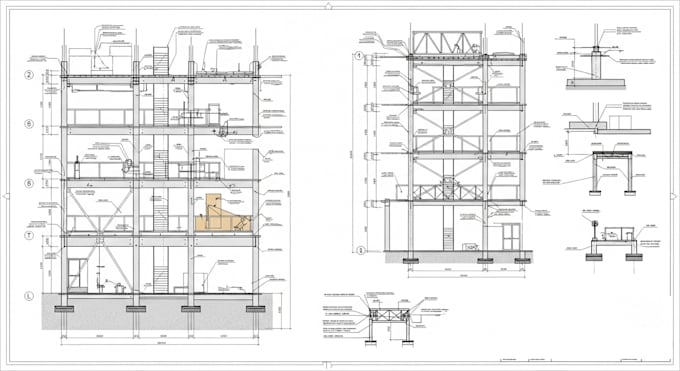 do autocad for civil structural shop drawings