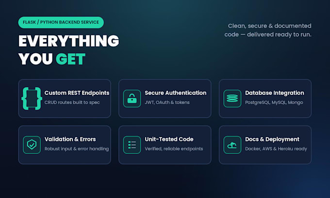 build a python flask backend and rest api
