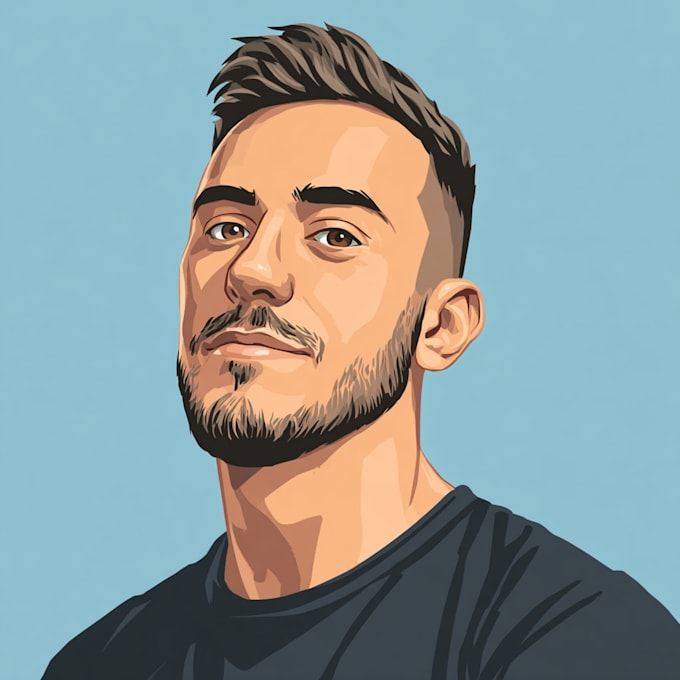 draw amazing vector cartoon portrait