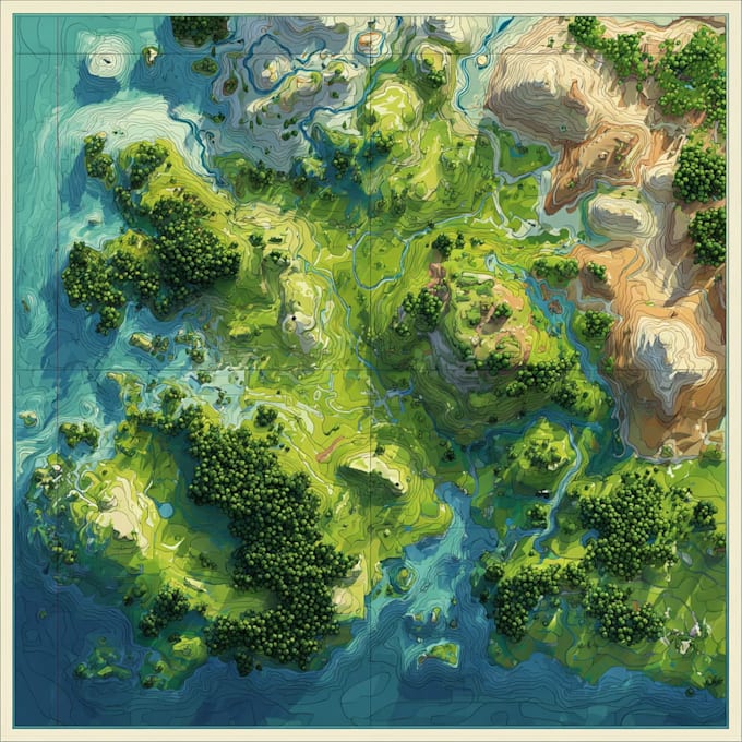 draw vector map in illustrator