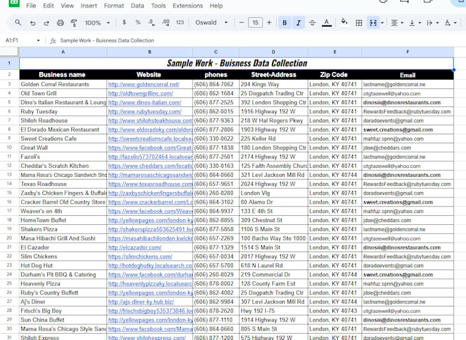 do business directory data minig