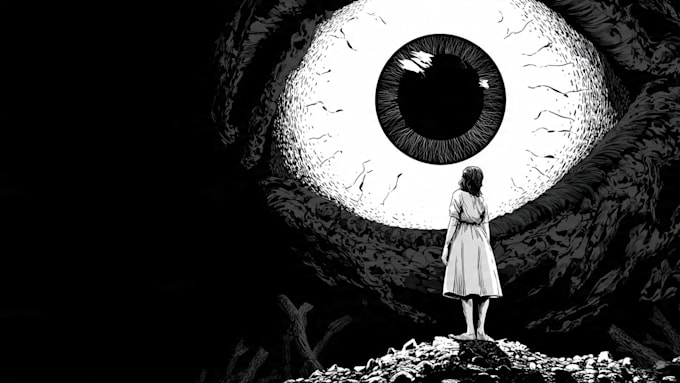 draw simple black and white illustration