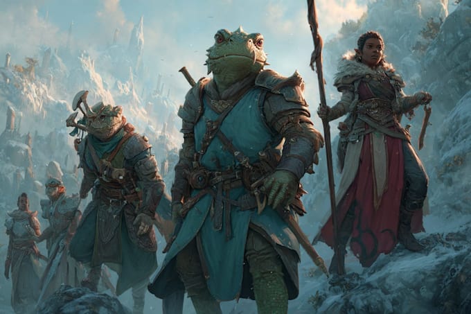 fantasy dnd character illustration