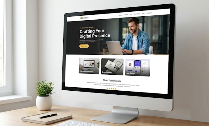 create portfolio website with wordpress resume website