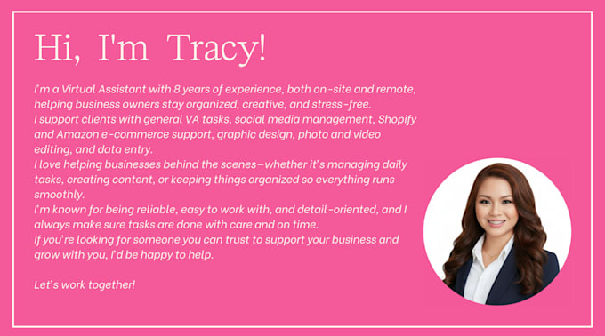 do ecommerce management and general virtual assistant works