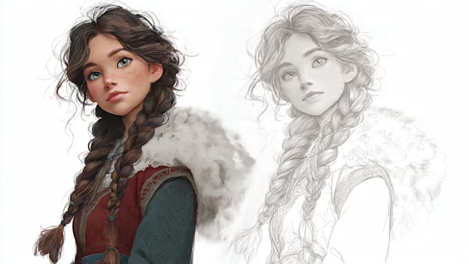 design and illustrate realistic characters