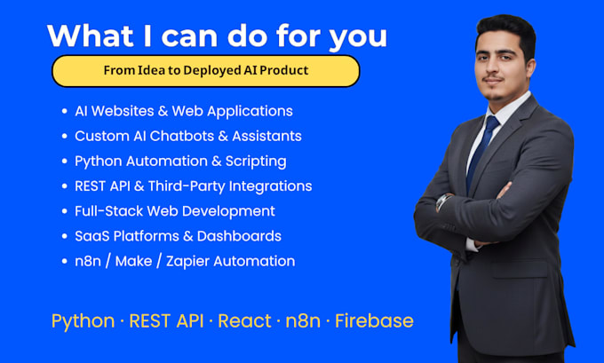develop ai powered web application chatbot and python automation solution