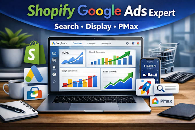 manage your etsy shopify google ads adwords PPC search display performance max