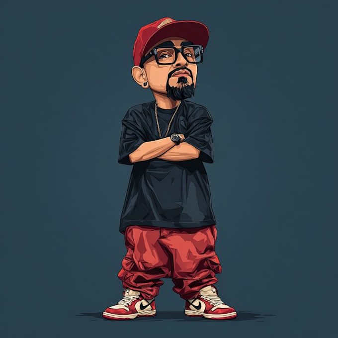 draw a cartoon caricature, logo, portrait, or avatar