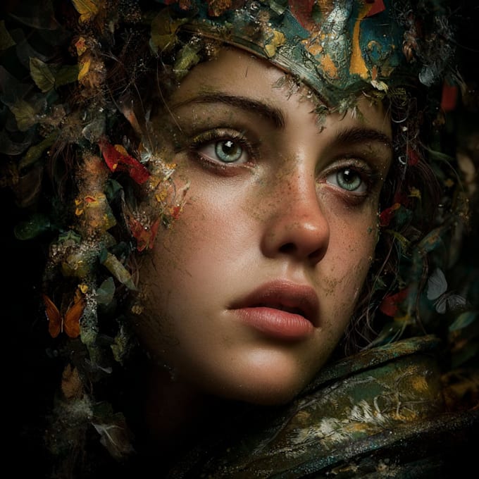 paint a dark fantasy portrait