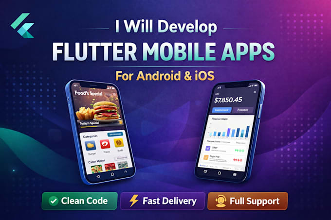 develop high quality flutter mobile apps for ios and android